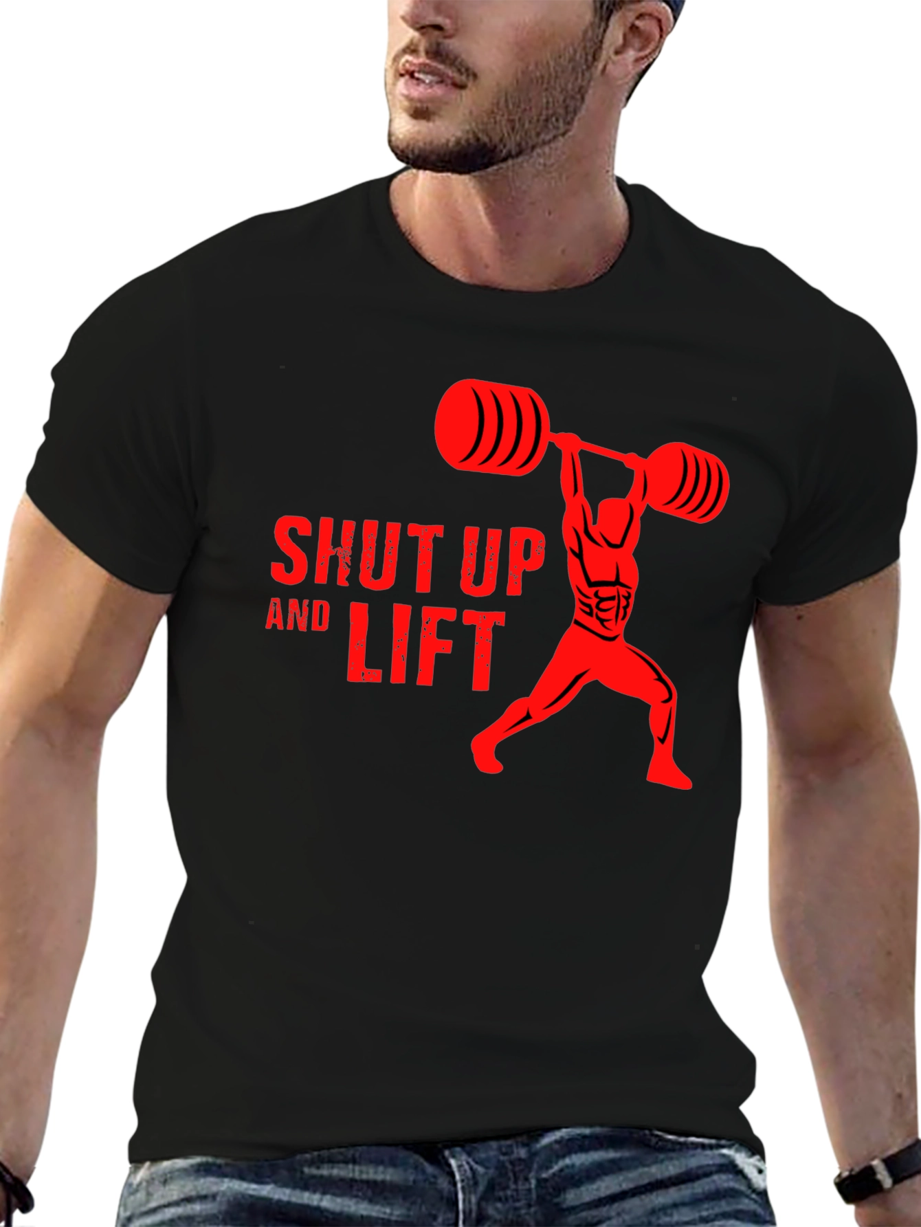 Shut Up and Lift Gym T-Shirt - Black