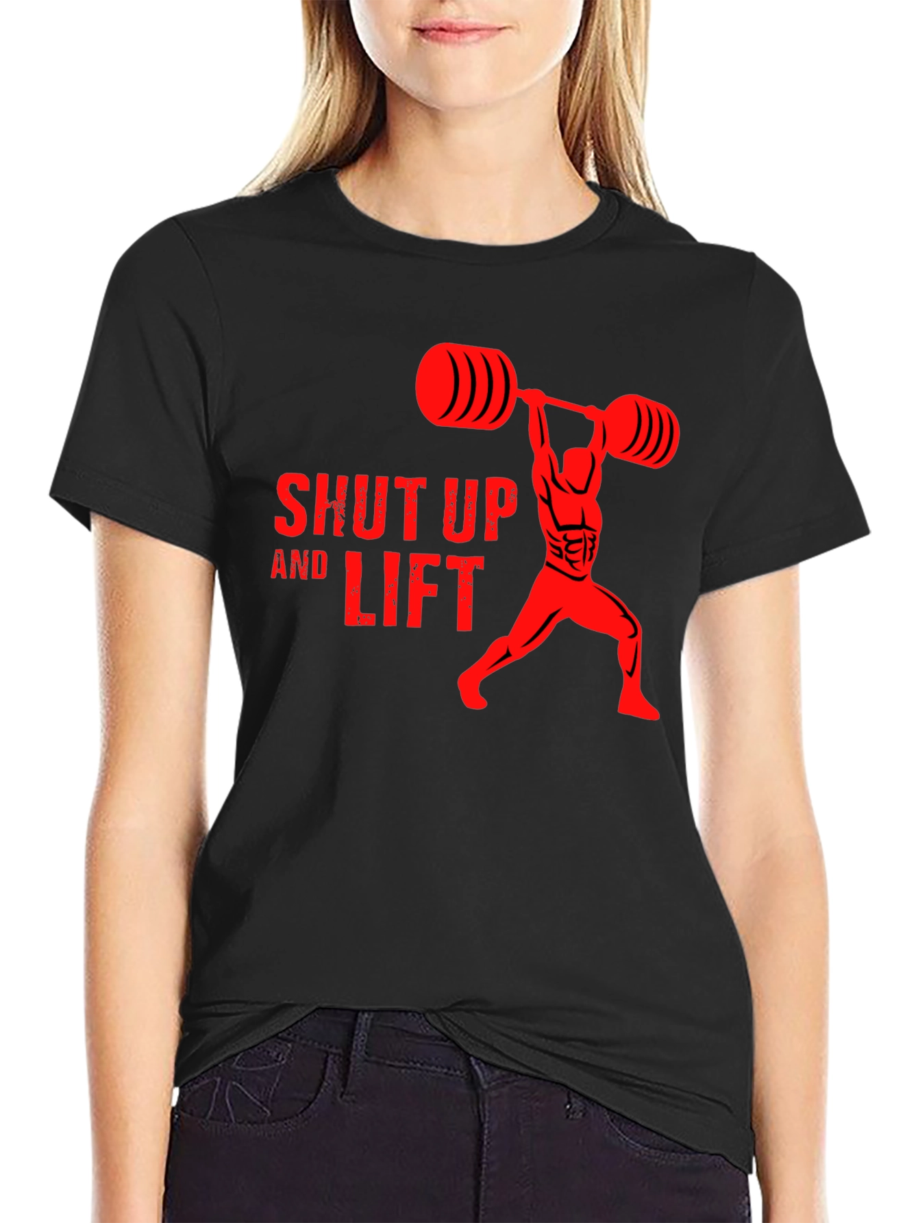 Shut Up and Lift Gym T-Shirt - Black