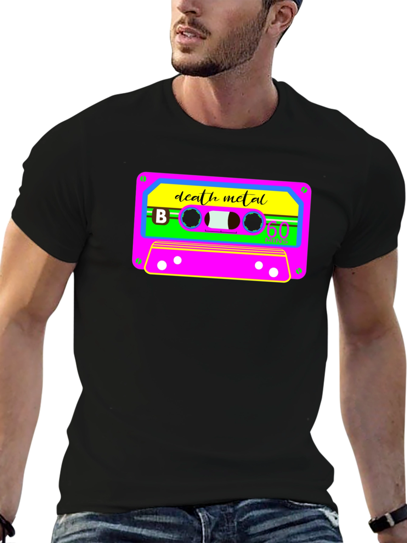 Death Metal Cassette Tape Graphic T-Shirt