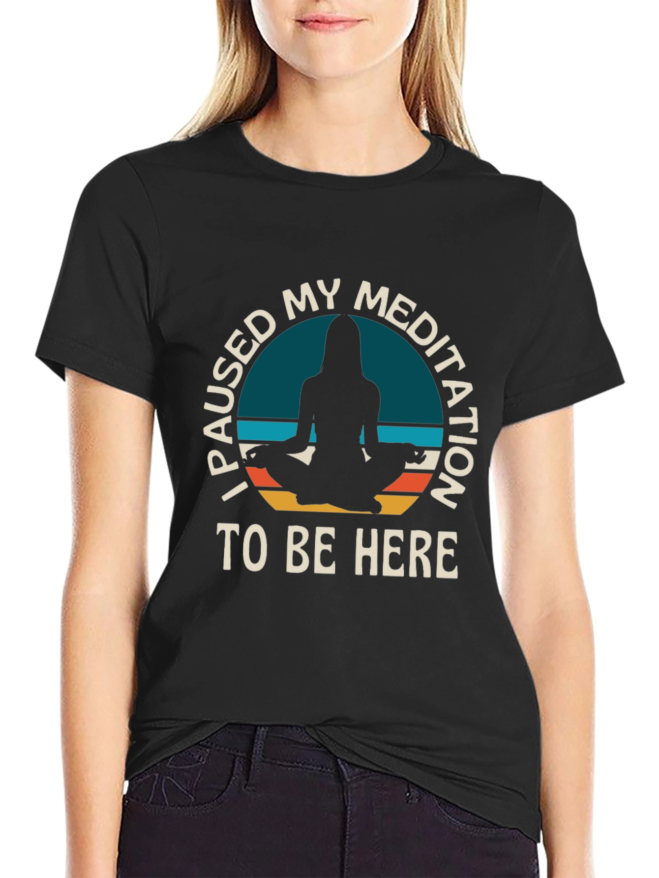 Meditation Pause T-Shirt -  Relaxed Fit Tee