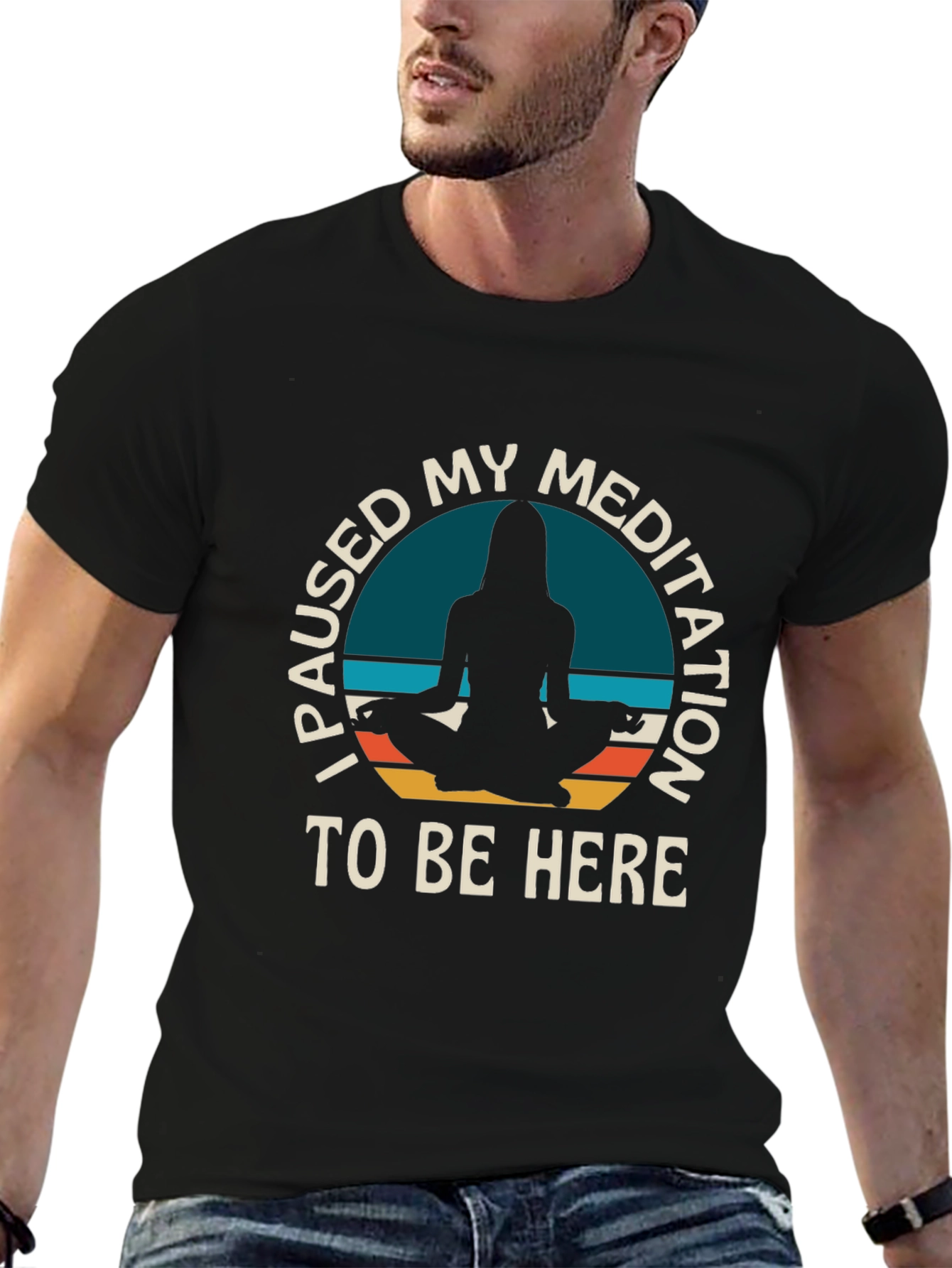 Meditation Pause T-Shirt -  Relaxed Fit Tee