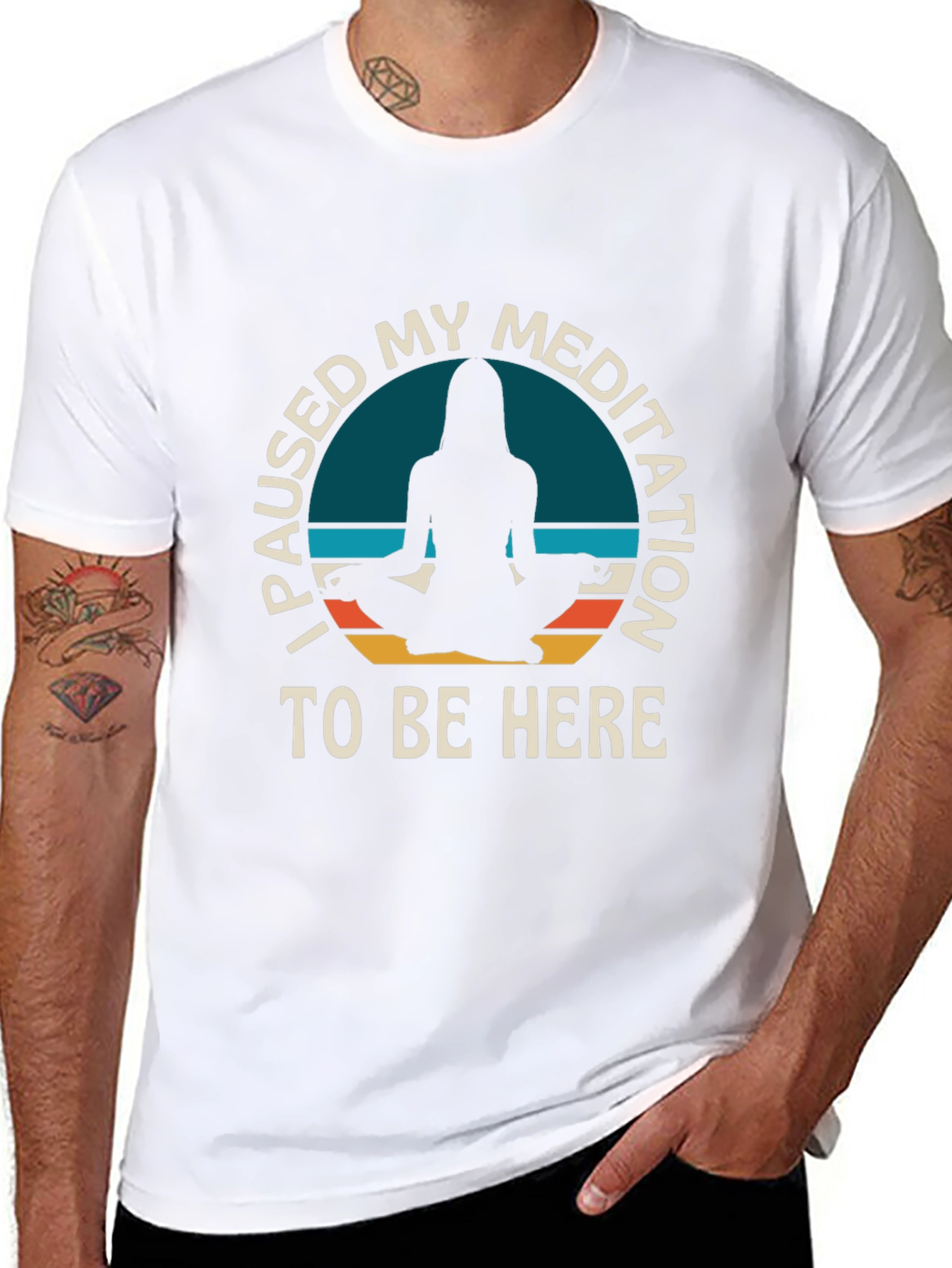 Meditation Pause T-Shirt -  Relaxed Fit Tee