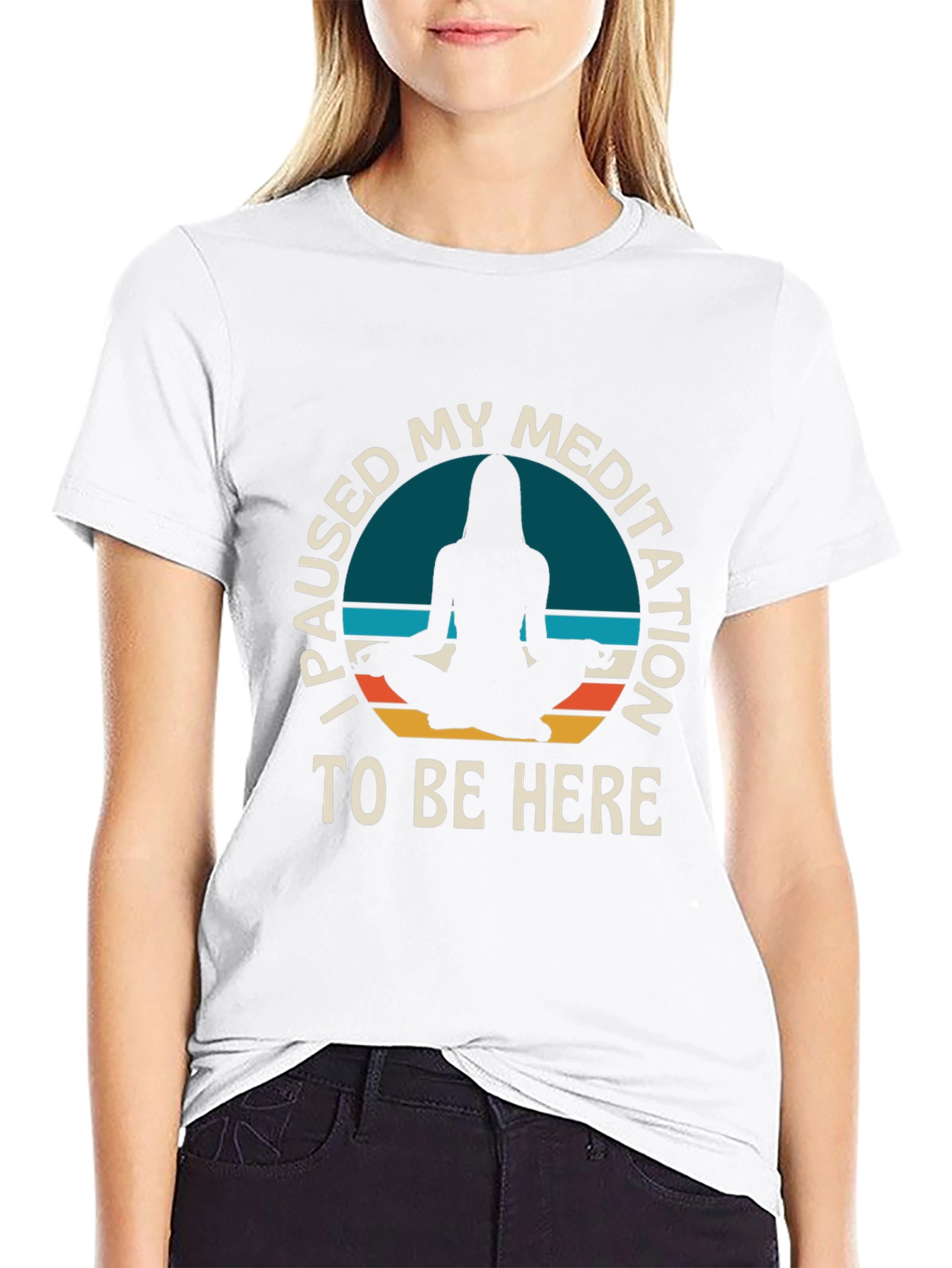 Meditation Pause T-Shirt -  Relaxed Fit Tee