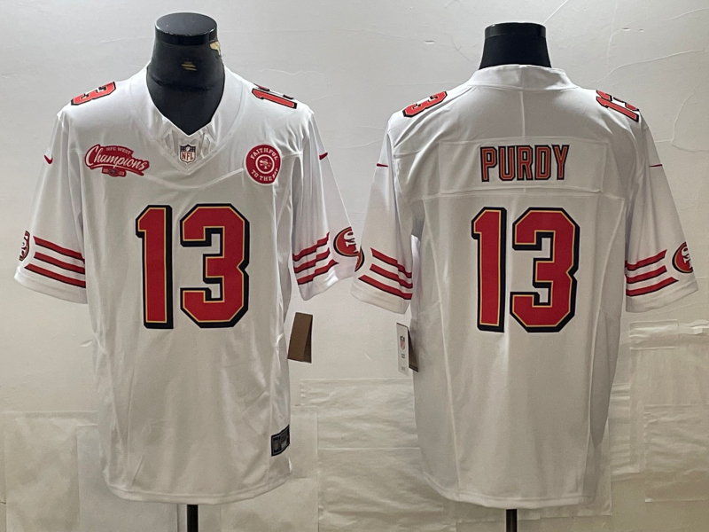 Men's San Francisco 49ers Brock Purdy White Game Player Jerseys