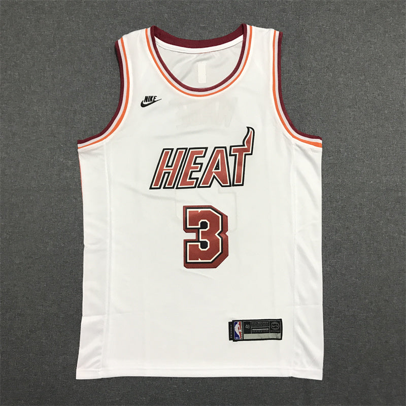 Men's Miami Heat Dwyane Wade #3 White 2022/23 Swingman Jerseys - Classic Edition