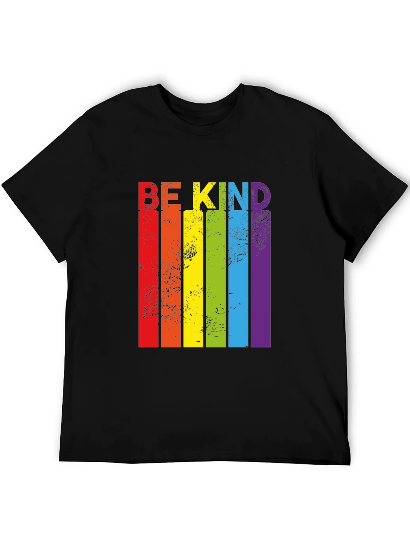 Be Kind Rainbow Pride T-Shirt - Unisex Black Tee