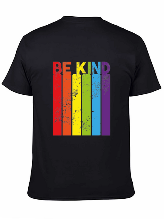 Be Kind Rainbow Pride T-Shirt - Unisex Black Tee