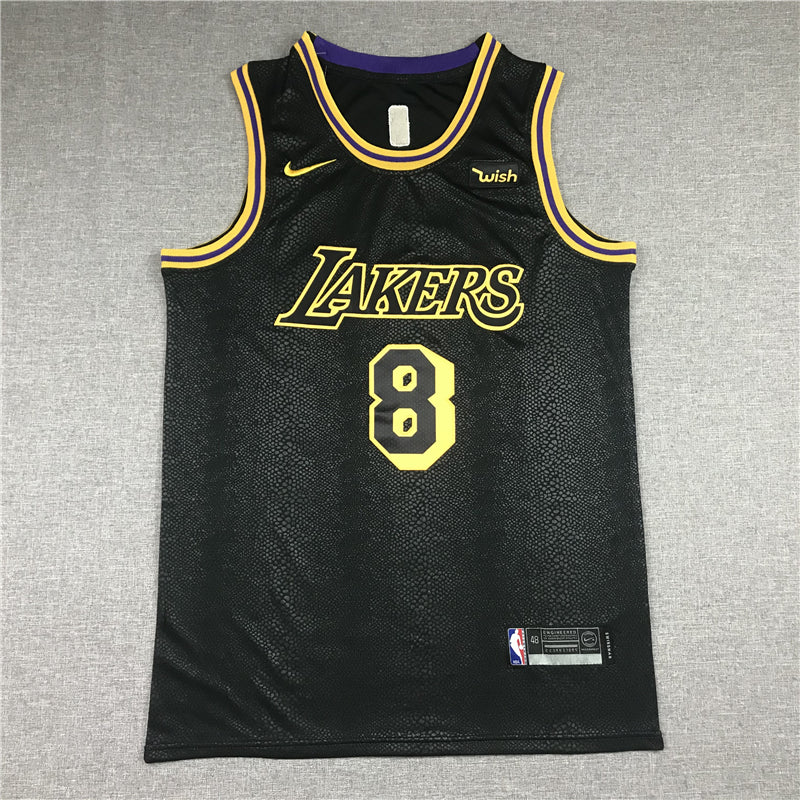 Men's Los Angeles Lakers Kobe Bryant #8-24 Black Mamba City Edition Swingman Jerseys Black