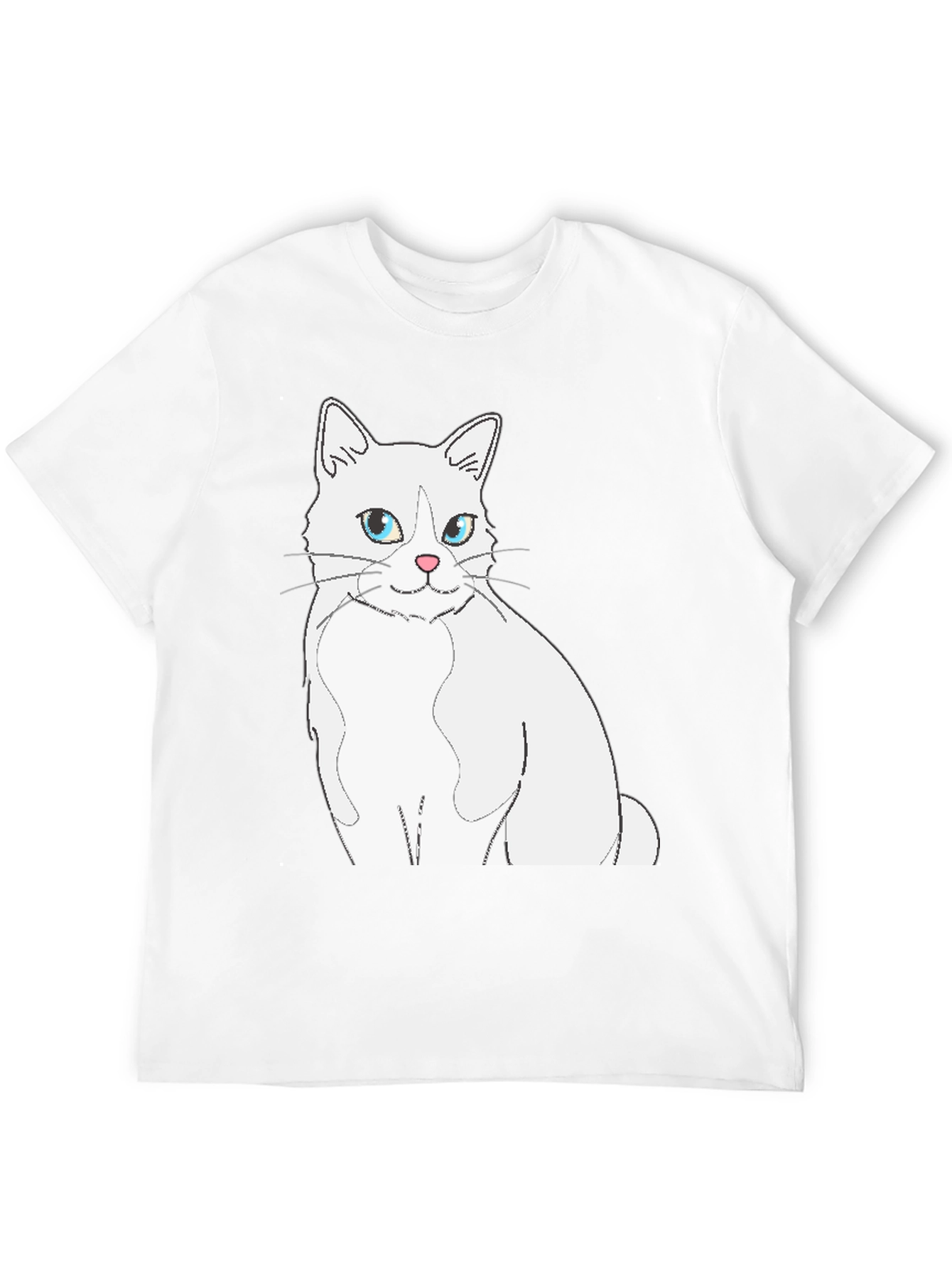 Cat Graphic Black T-Shirt for Men