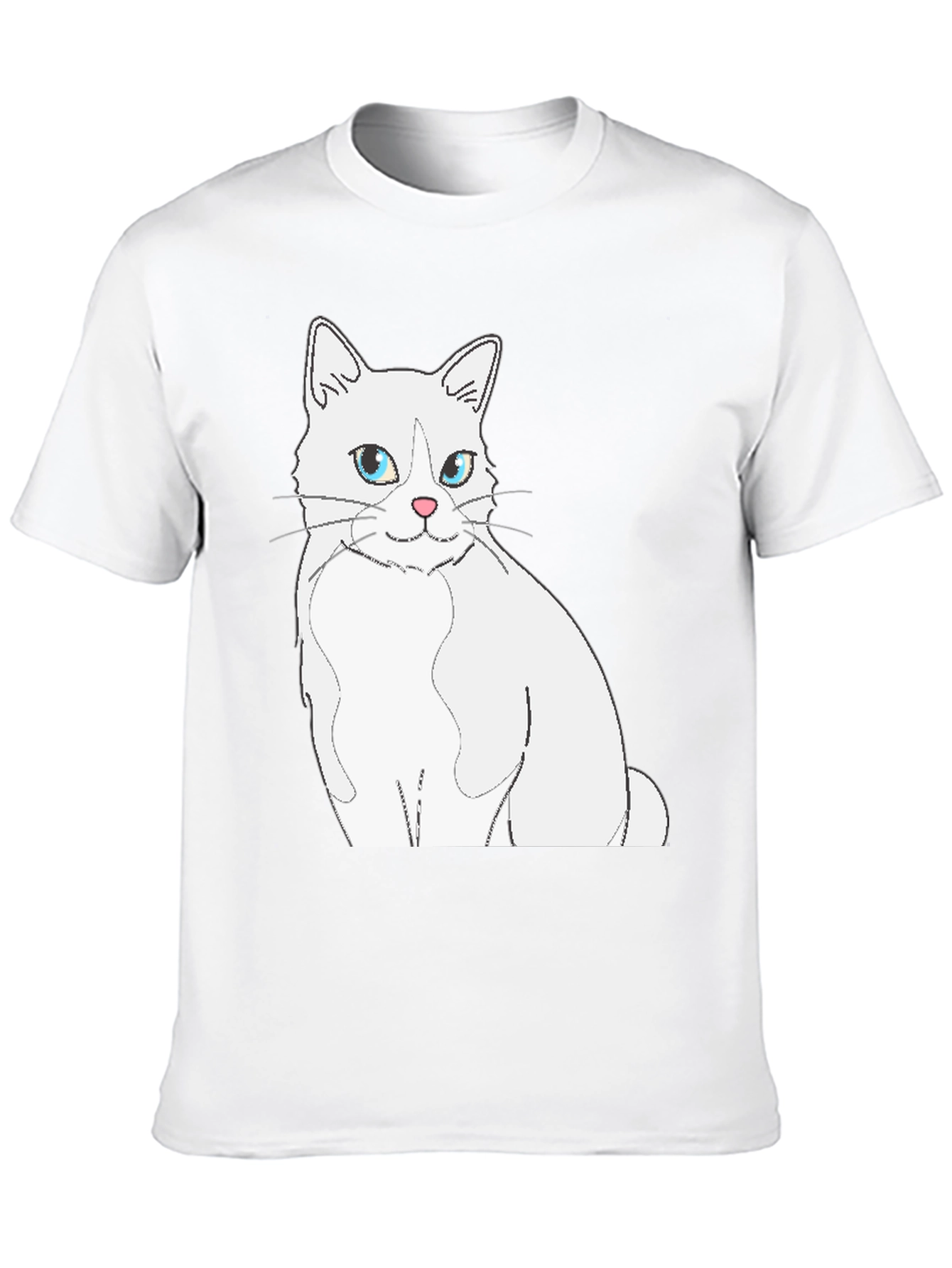 Cat Graphic Black T-Shirt for Men