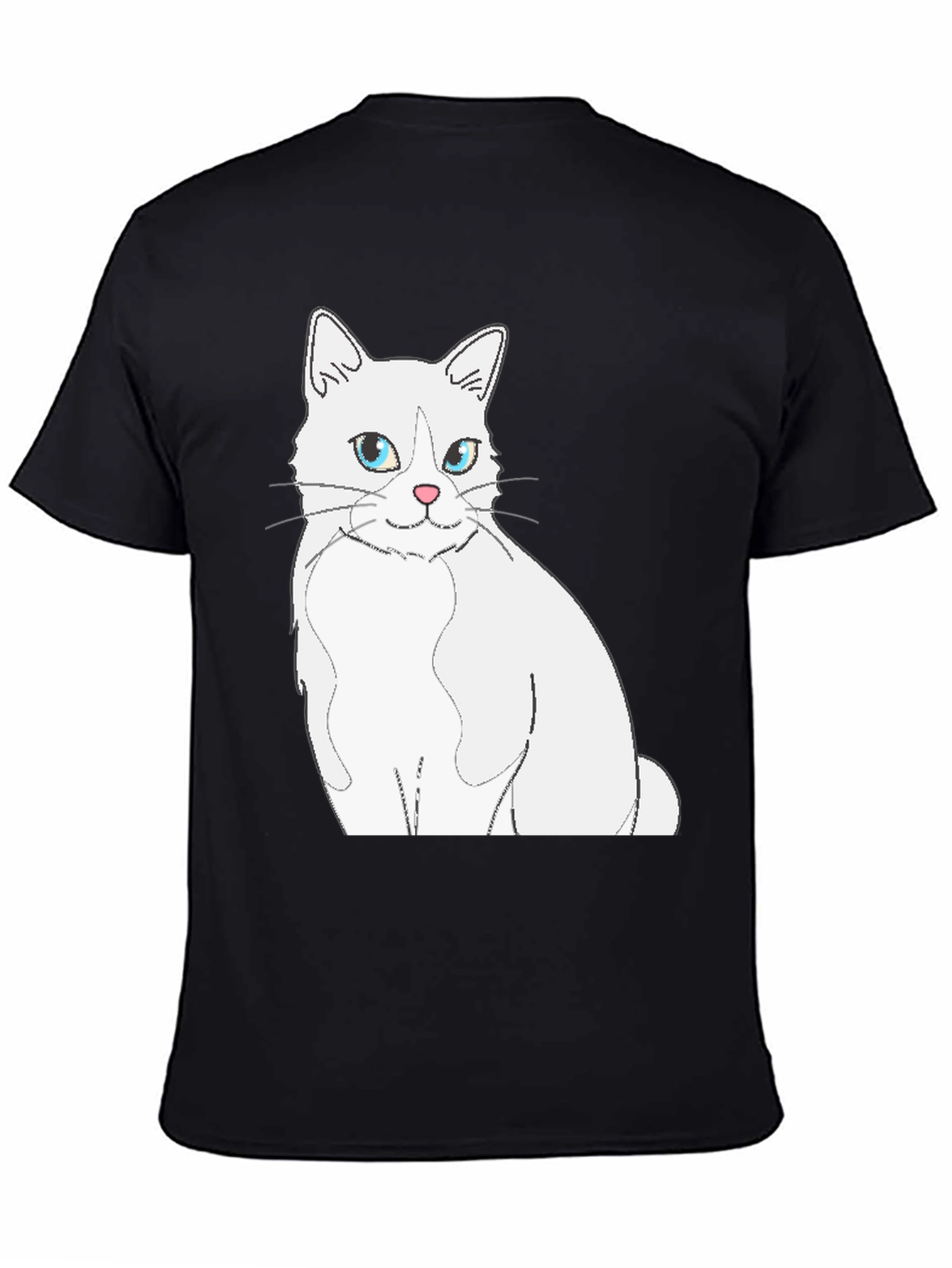 Cat Graphic Black T-Shirt for Men