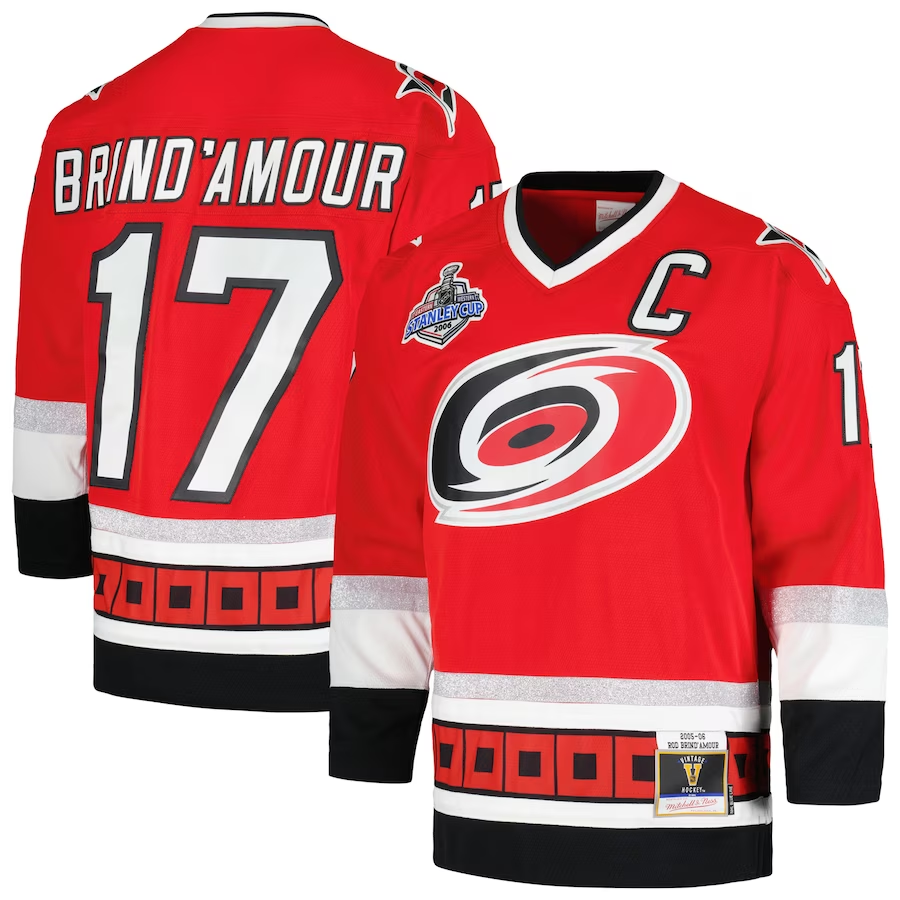 Men's Carolina Hurricanes Rod Brind'Amour #17 Red Home Breakaway Player Jerseys