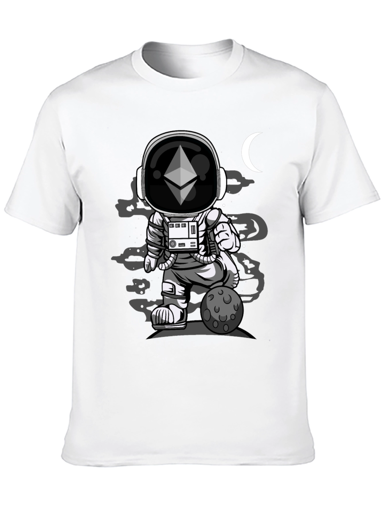 Ethereum Astronaut Black Graphic T-Shirt