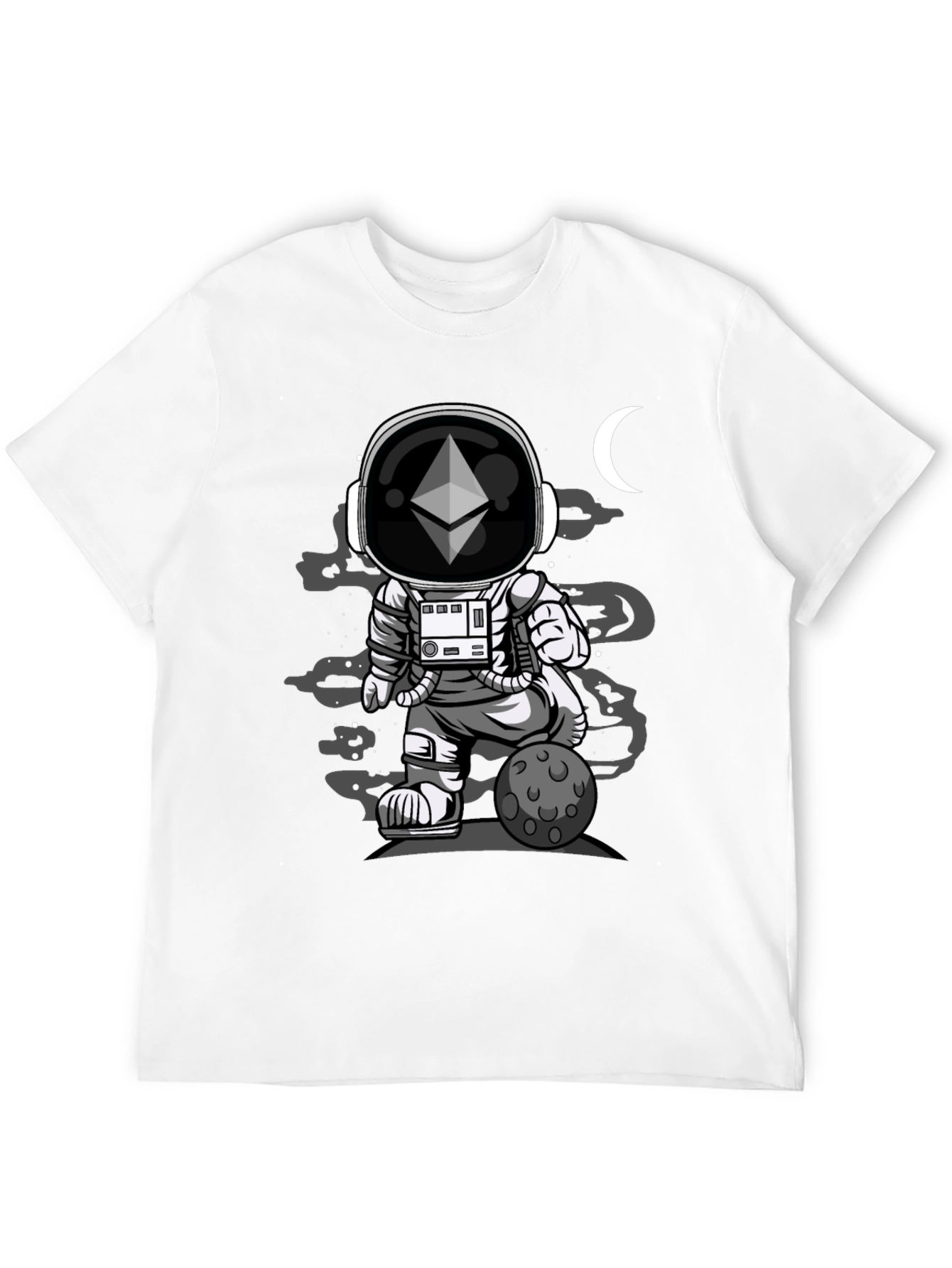 Ethereum Astronaut Black Graphic T-Shirt