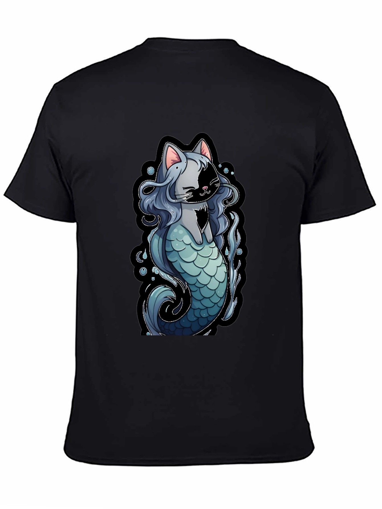 Mermaid Cat Graphic T-Shirt - Unique Design