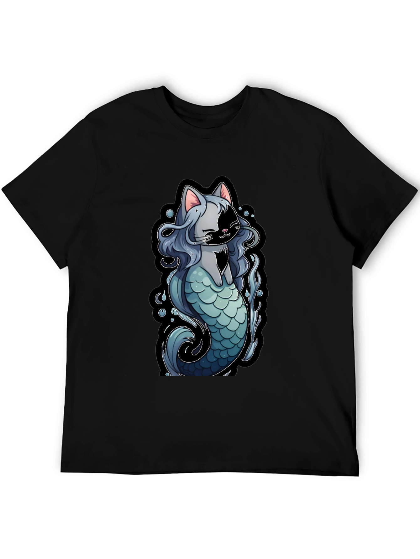 Mermaid Cat Graphic T-Shirt - Unique Design
