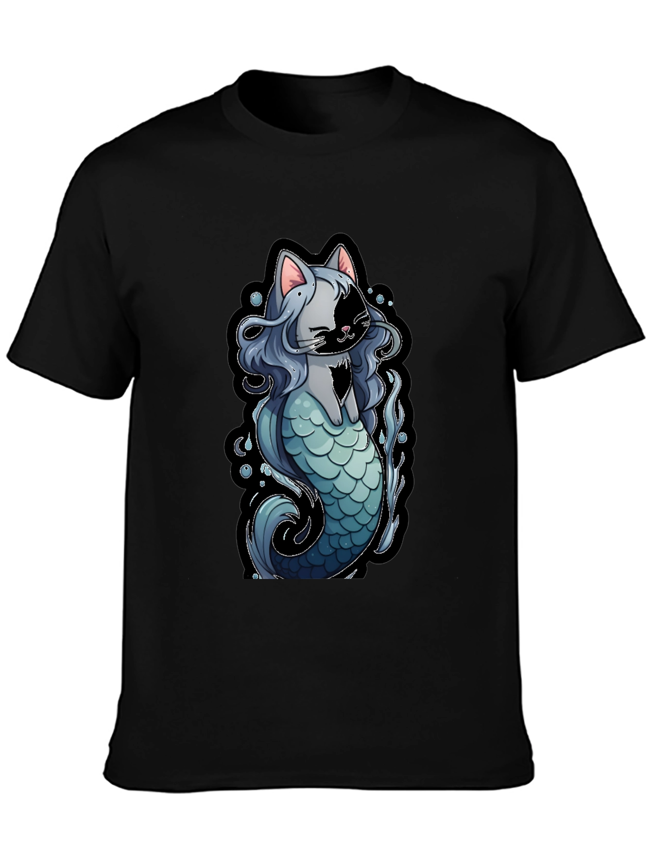 Mermaid Cat Graphic T-Shirt - Unique Design