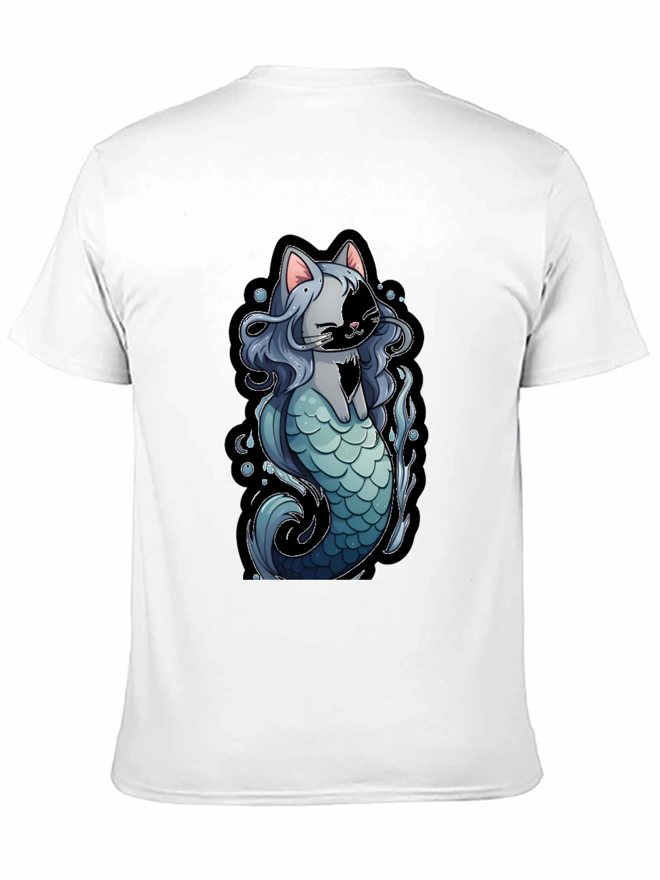 Mermaid Cat Graphic T-Shirt - Unique Design