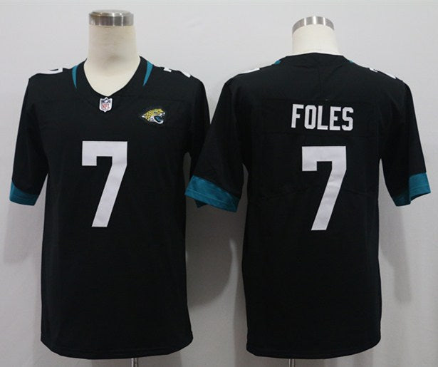 Men's Jacksonville Jaguars Nick Foles #7 Black Game Jerseys