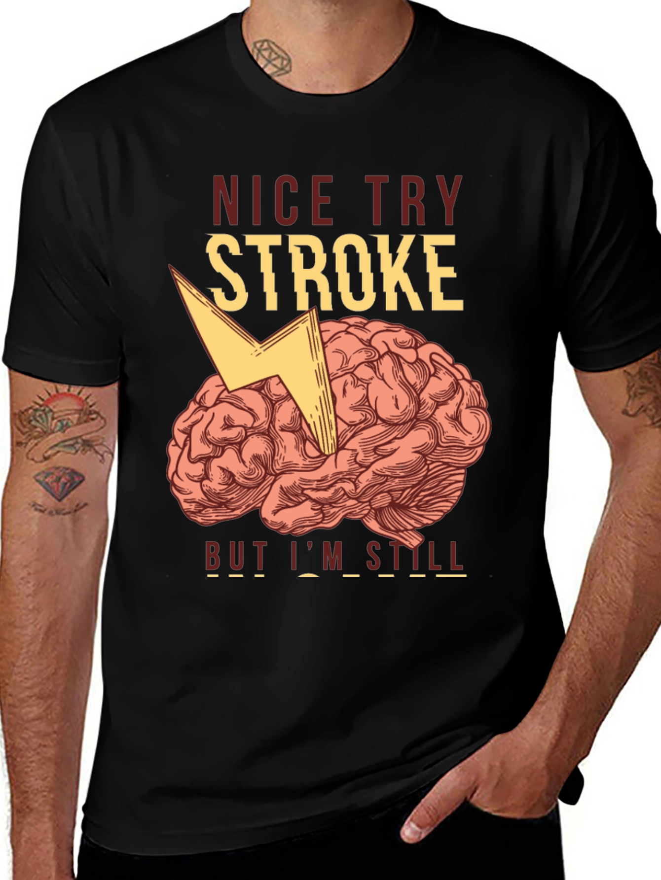 Funny Stroke Survivor T-Shirt - Brain Humor