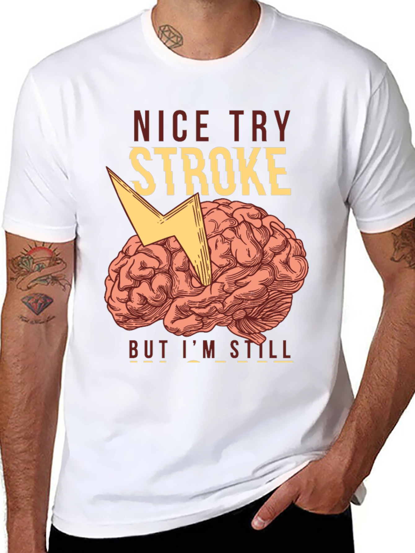 Funny Stroke Survivor T-Shirt - Brain Humor