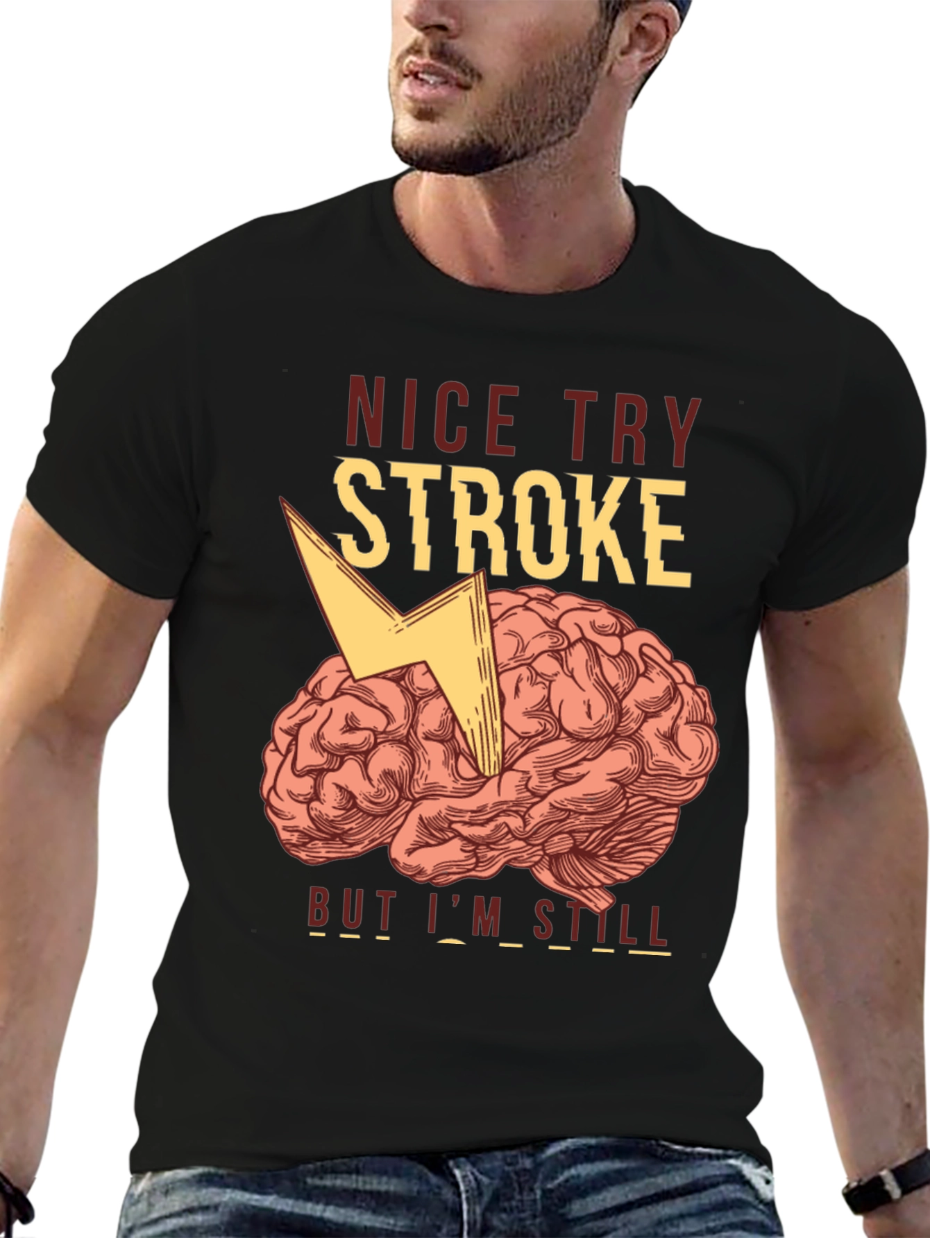 Funny Stroke Survivor T-Shirt - Brain Humor