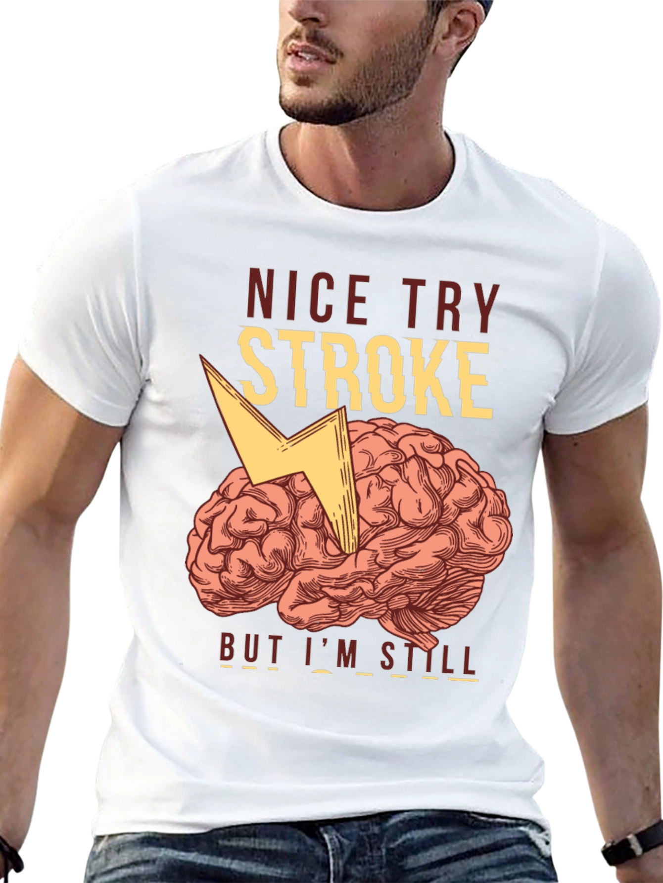Funny Stroke Survivor T-Shirt - Brain Humor