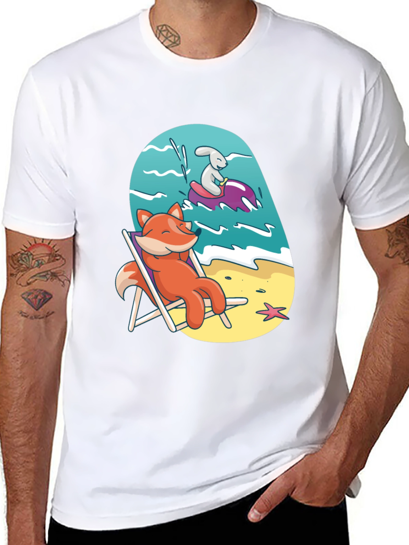 Relaxed Fox Beach T-Shirt