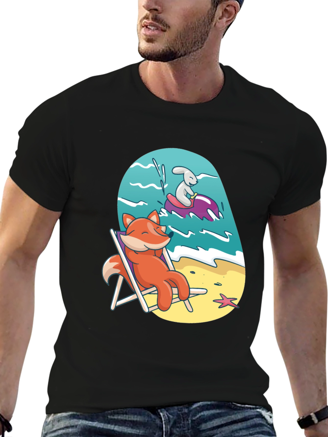 Relaxed Fox Beach T-Shirt