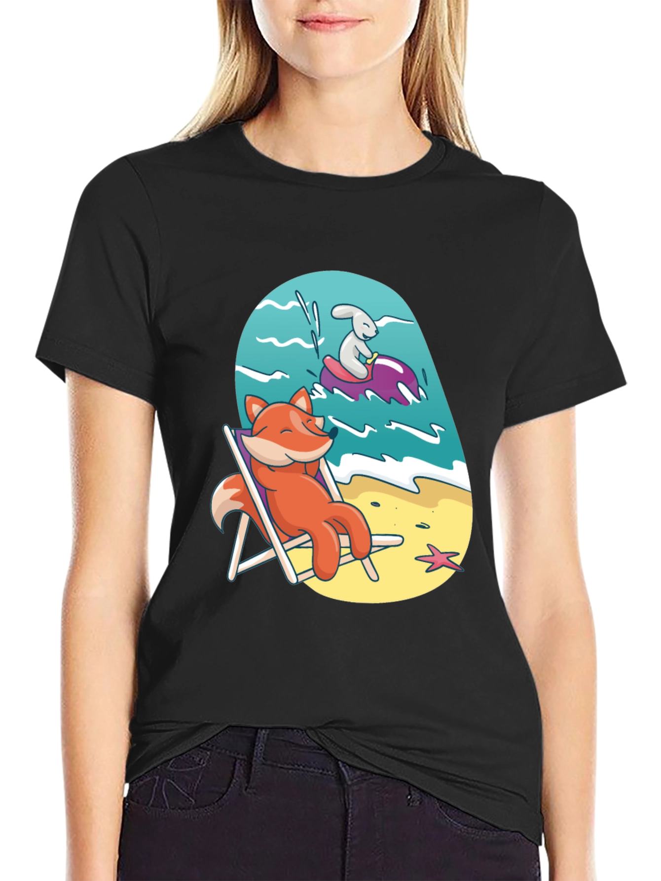 Relaxed Fox Beach T-Shirt