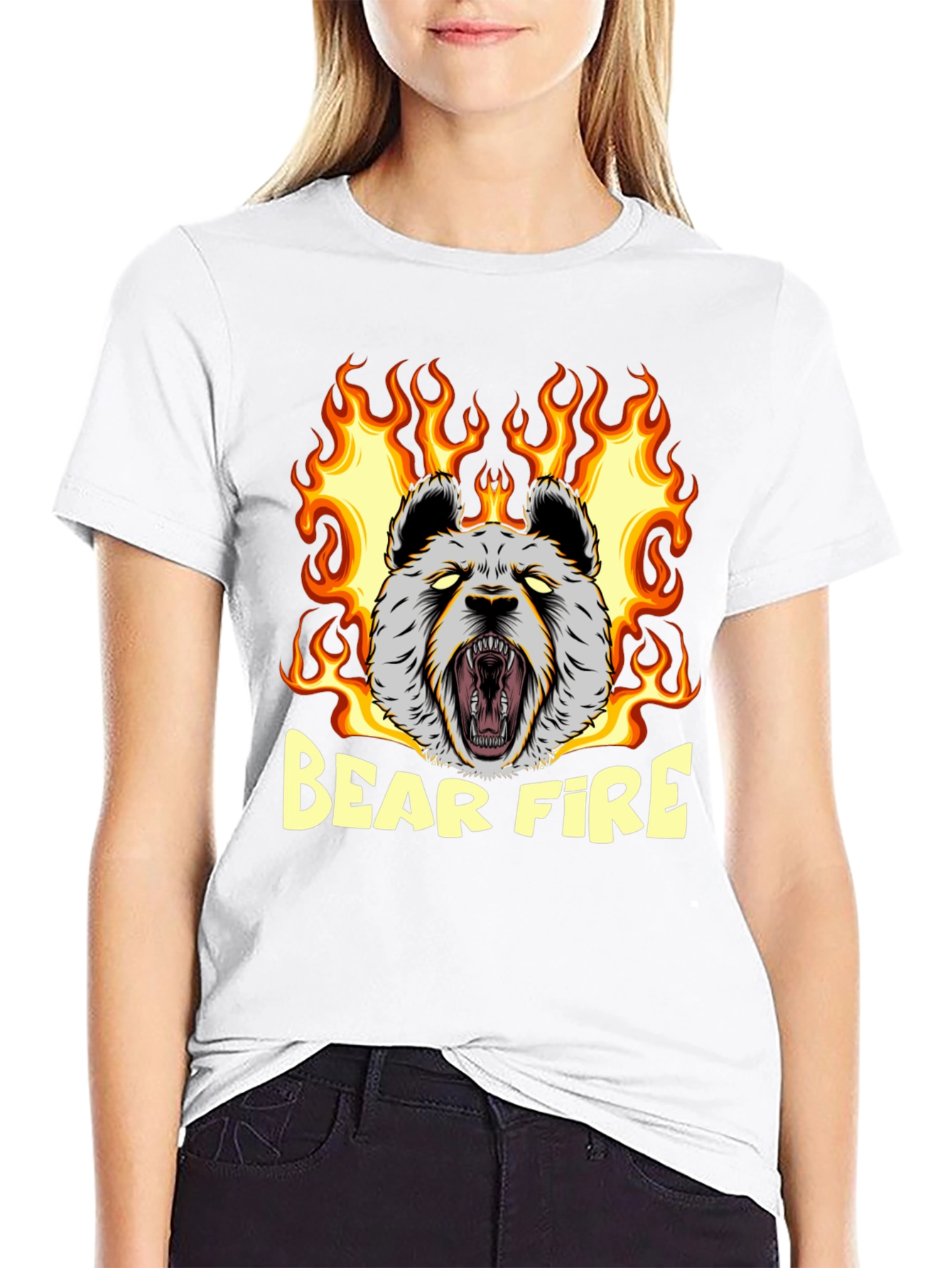 Bear Fire Graphic T-Shirt