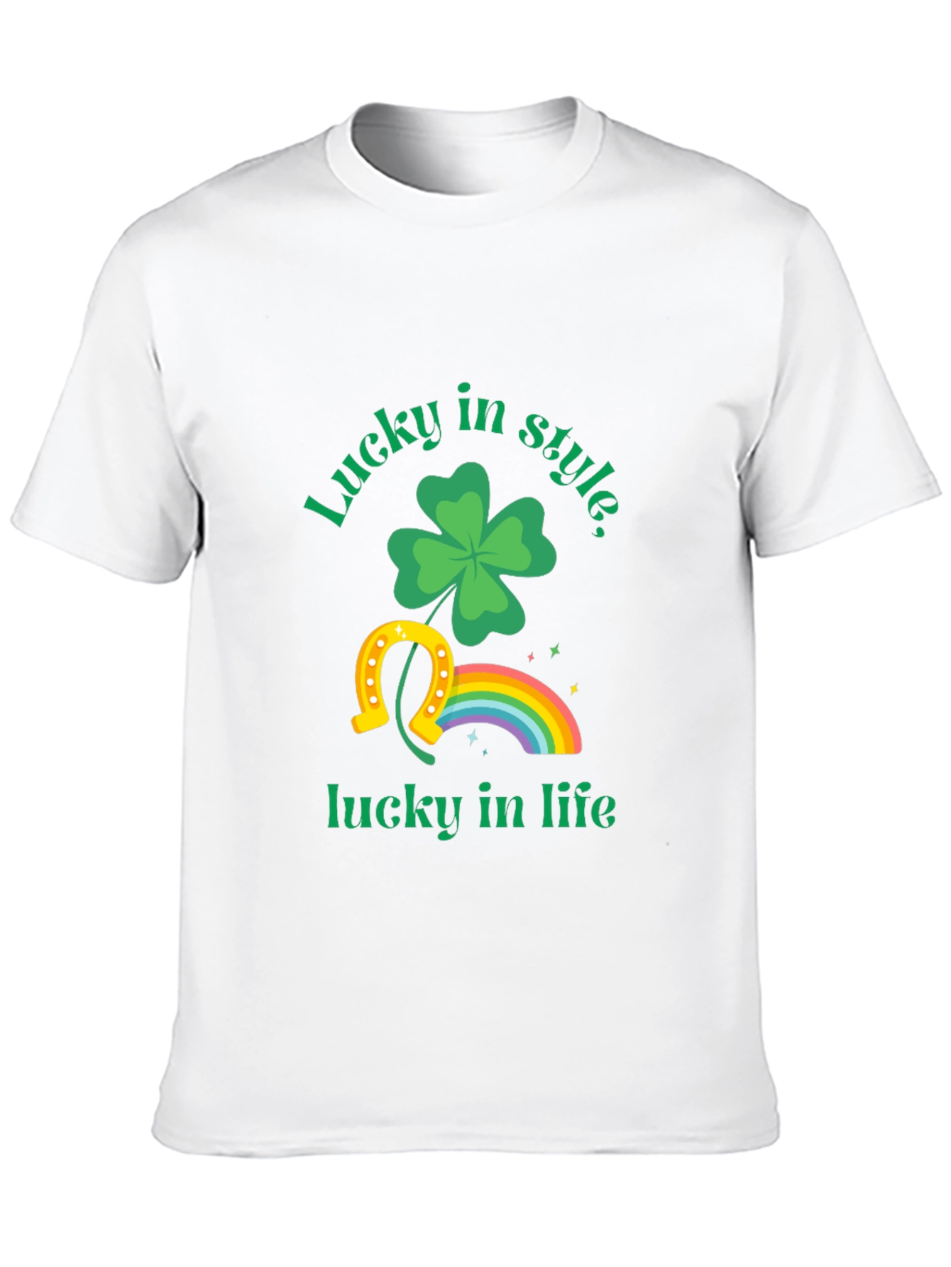 Lucky in Style T-Shirt: St. Patricks Day Clover Design