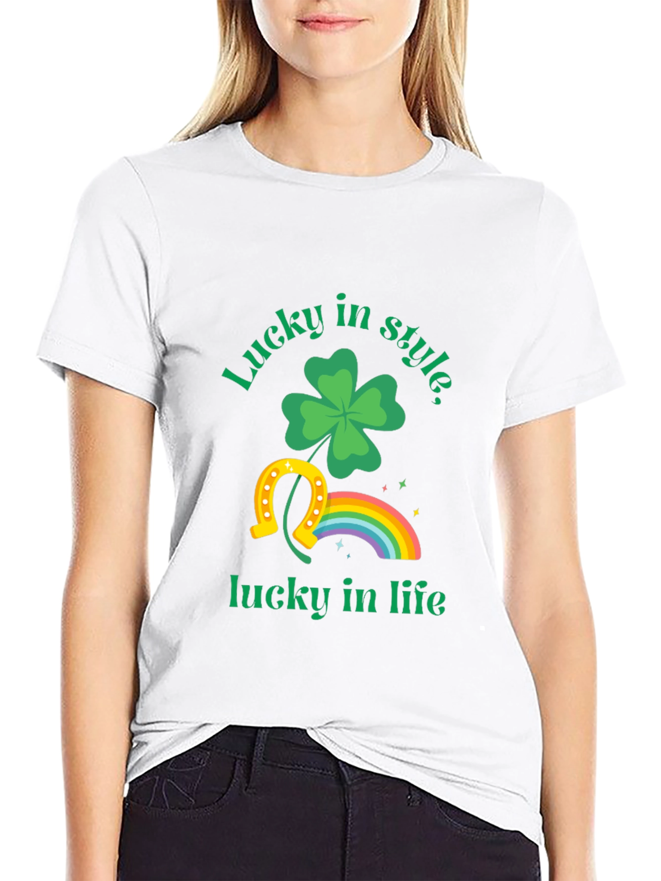 Lucky in Style T-Shirt: St. Patricks Day Clover Design