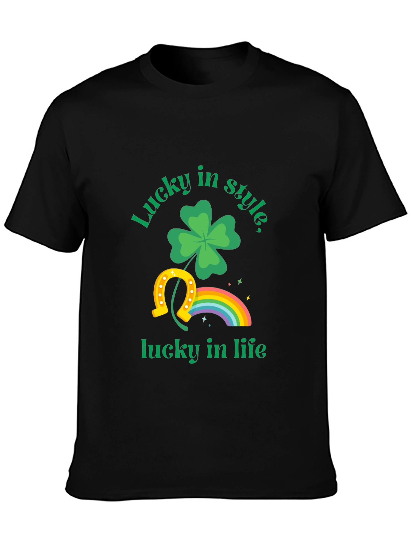 Lucky in Style T-Shirt: St. Patricks Day Clover Design