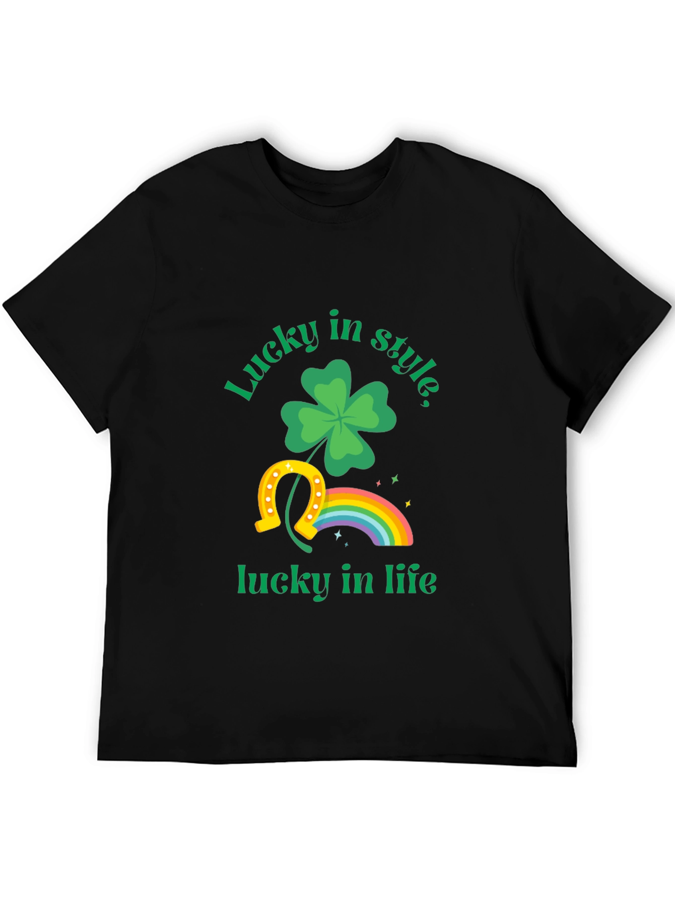 Lucky in Style T-Shirt: St. Patricks Day Clover Design
