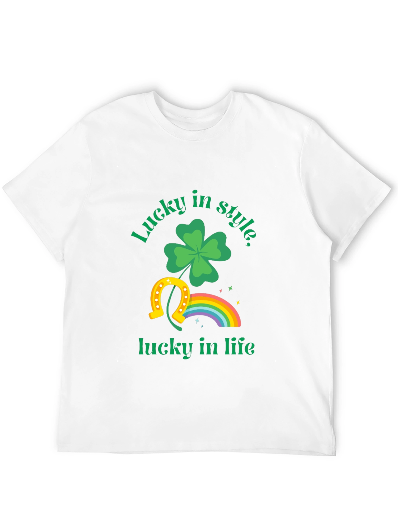 Lucky in Style T-Shirt: St. Patricks Day Clover Design