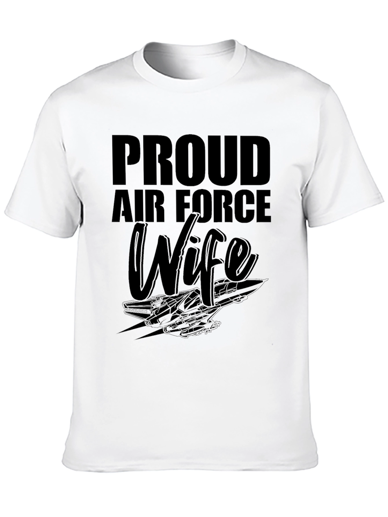 Proud Air Force Wife Graphic Tee - Black