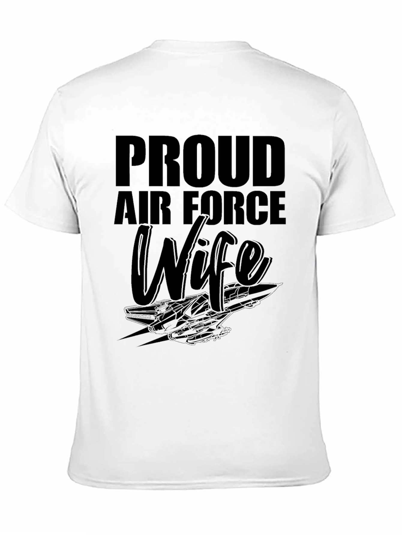Proud Air Force Wife Graphic Tee - Black
