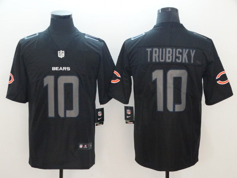 Men's Chicago Bears Mitch Trubisky #10 Black Game Player Jerseys