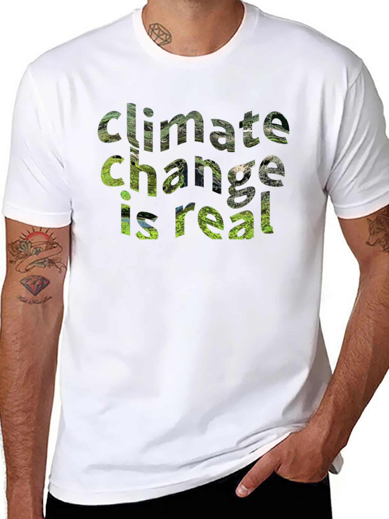 Climate Change Is Real Graphic Tee - Eco-Friendly Shirt