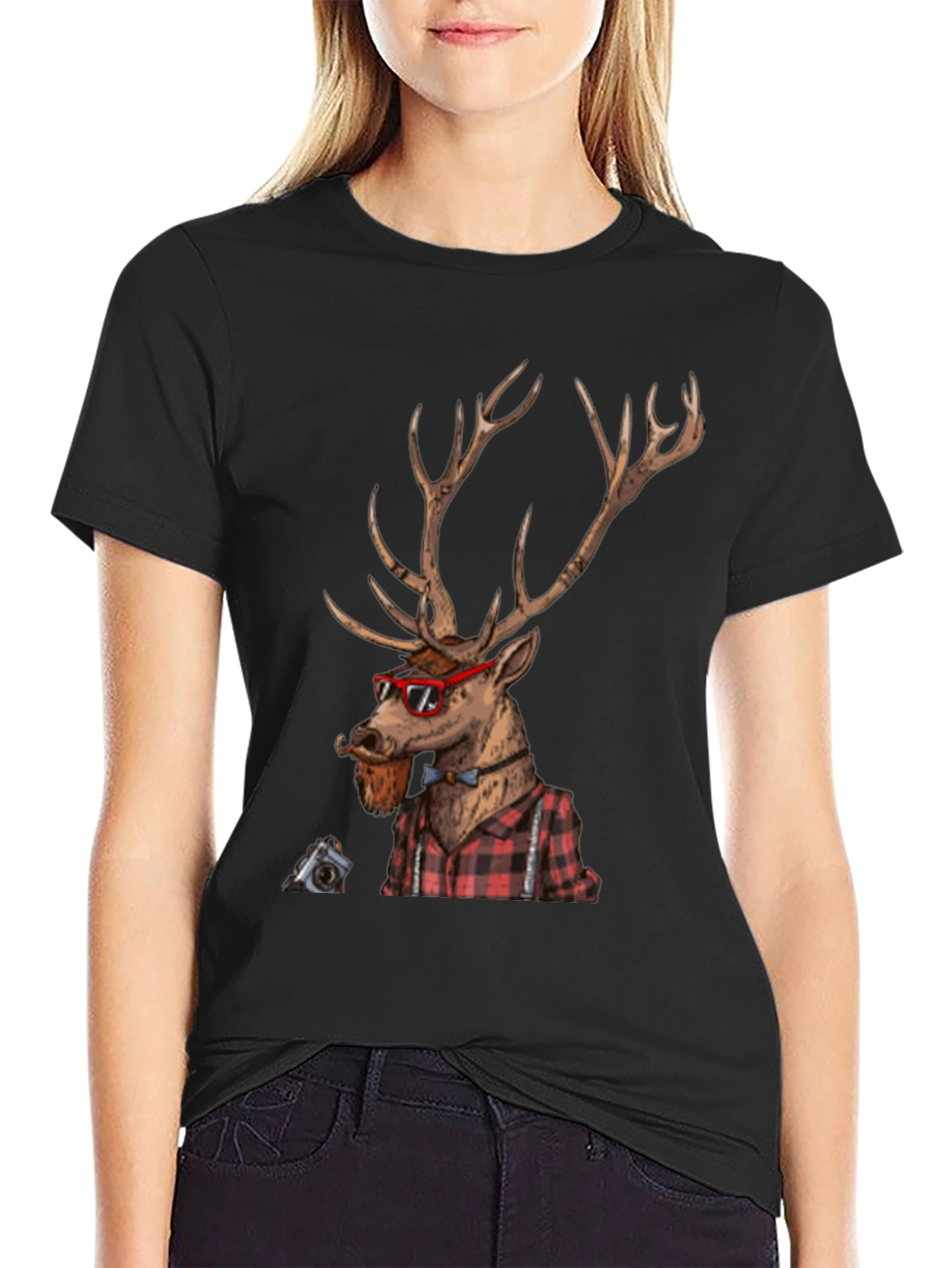 Hipster Deer Graphic Tee