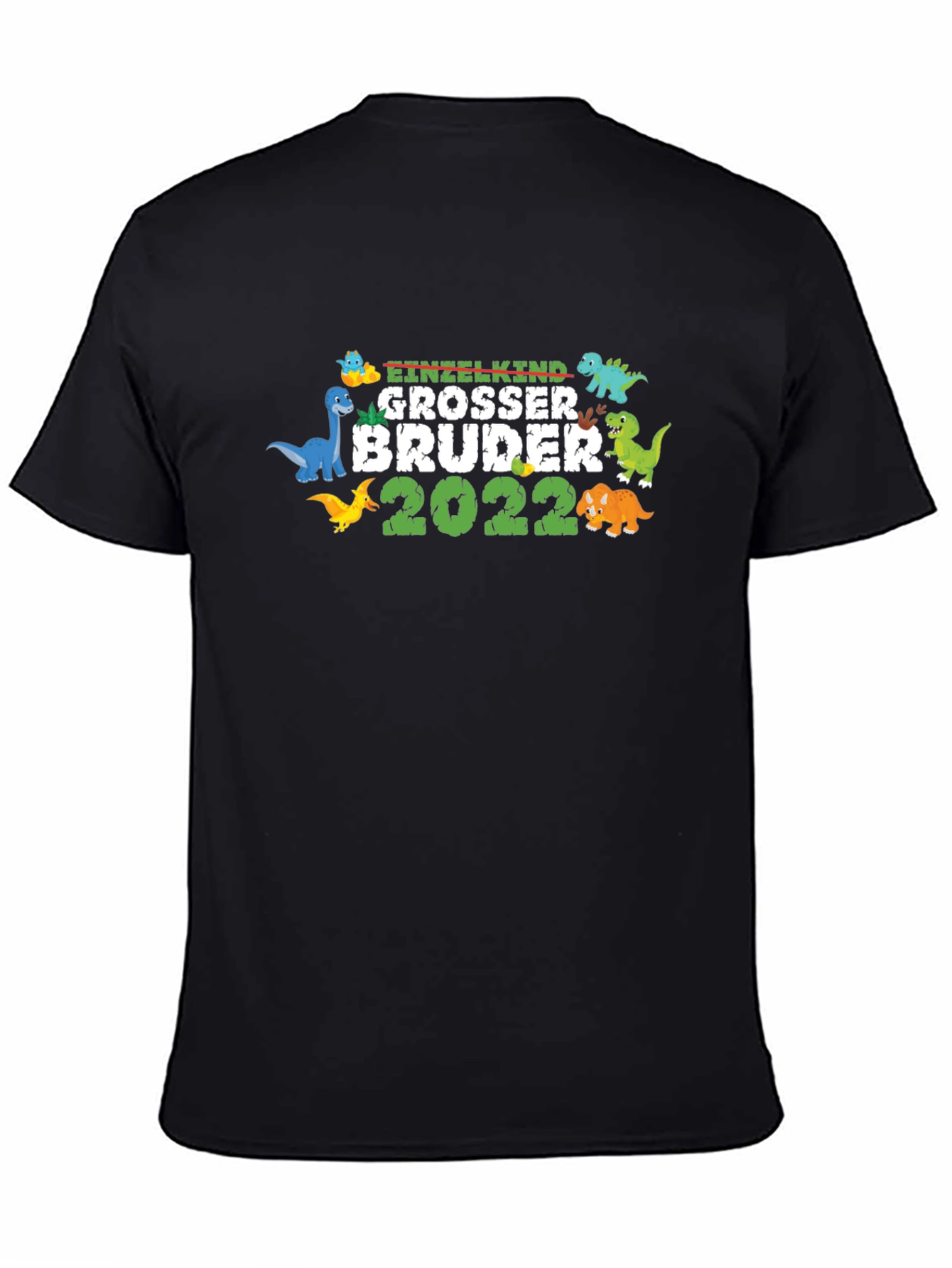 Einzelkind Grosser Bruder 2022 Dinosaur T-Shirt