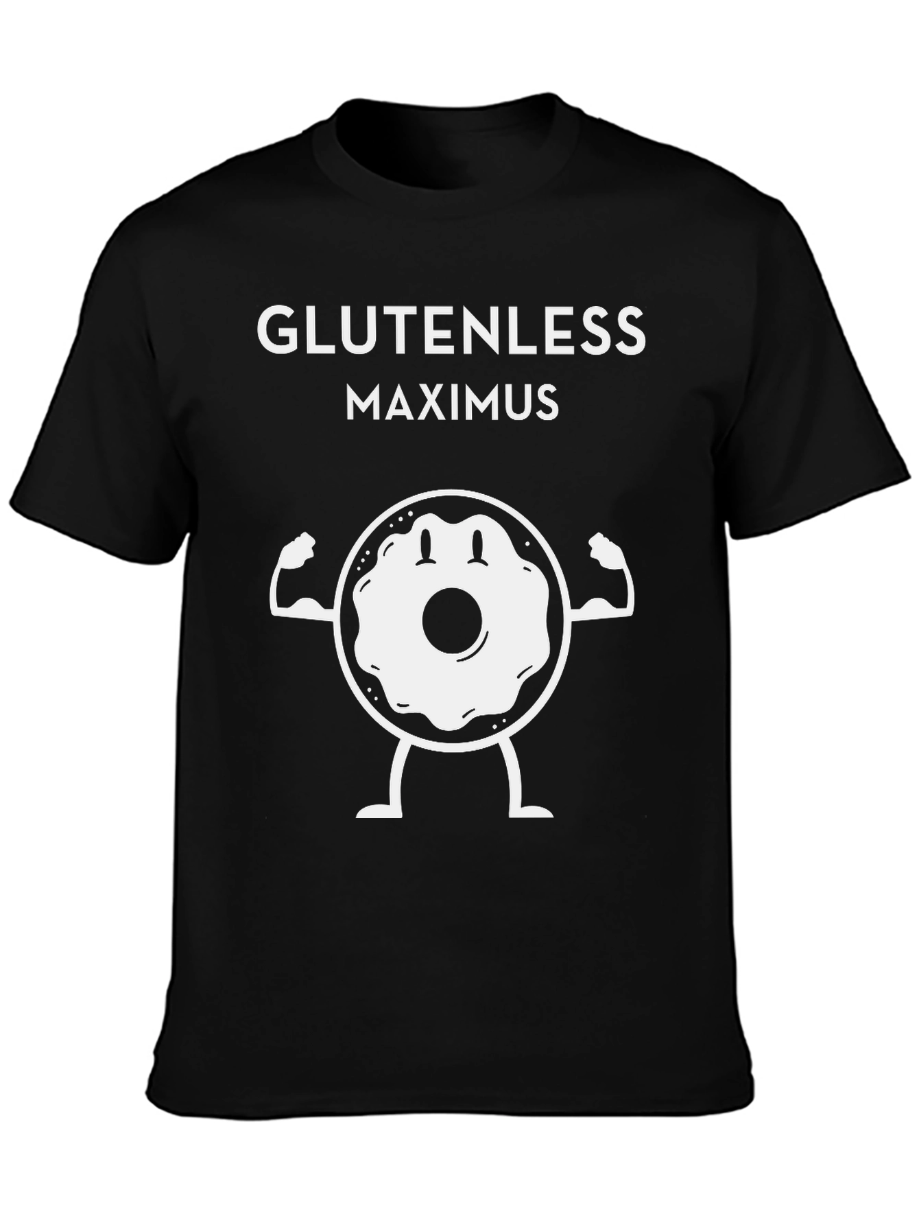 Glutenless Maximus T-Shirt - Funny Donut Gym Tee