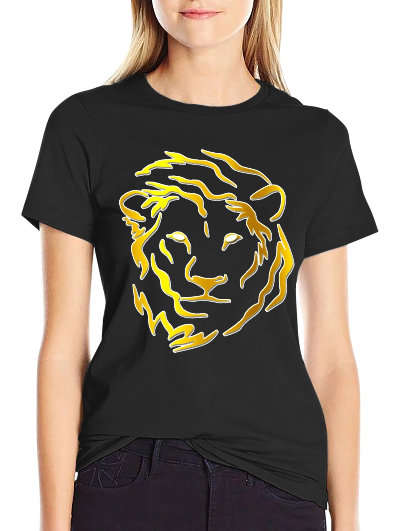 Lion Graphic Tee - Bold Black T-Shirt