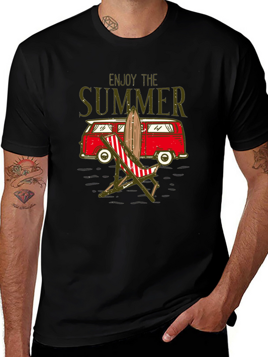 Enjoy the Summer Graphic Tee - Beach Van Life Shirt