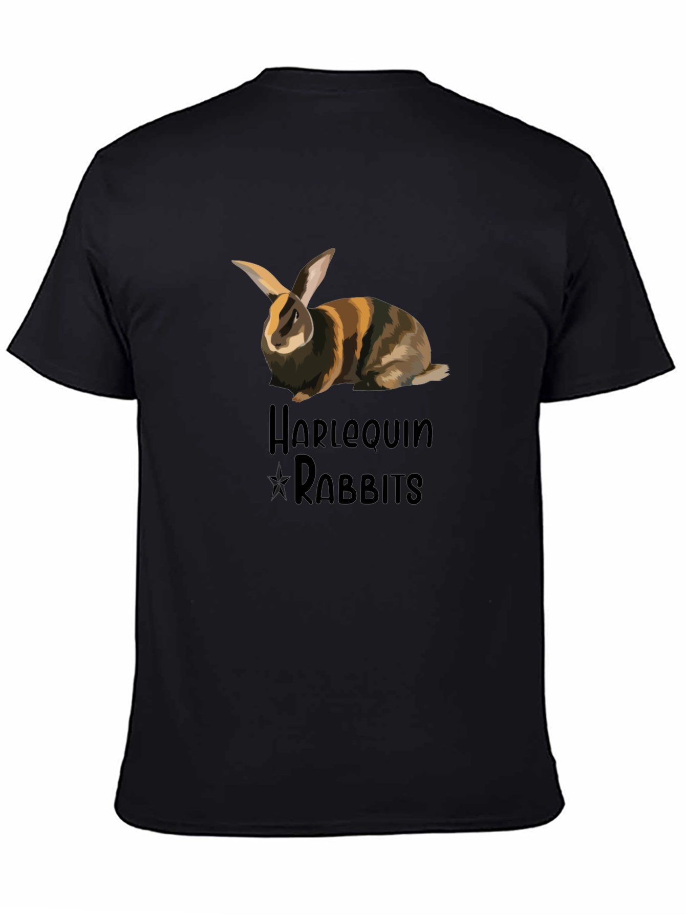 Harlequin Rabbit T-Shirt - Unique Design Comfortable Fit