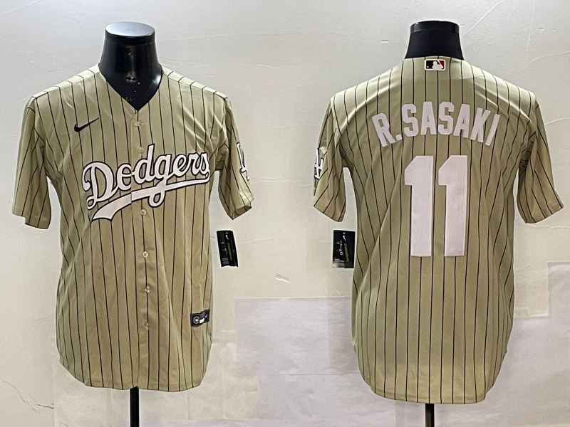 Men's Los Angeles Dodgers Roki Sasaki #11 Gold Replica Player Jerseys