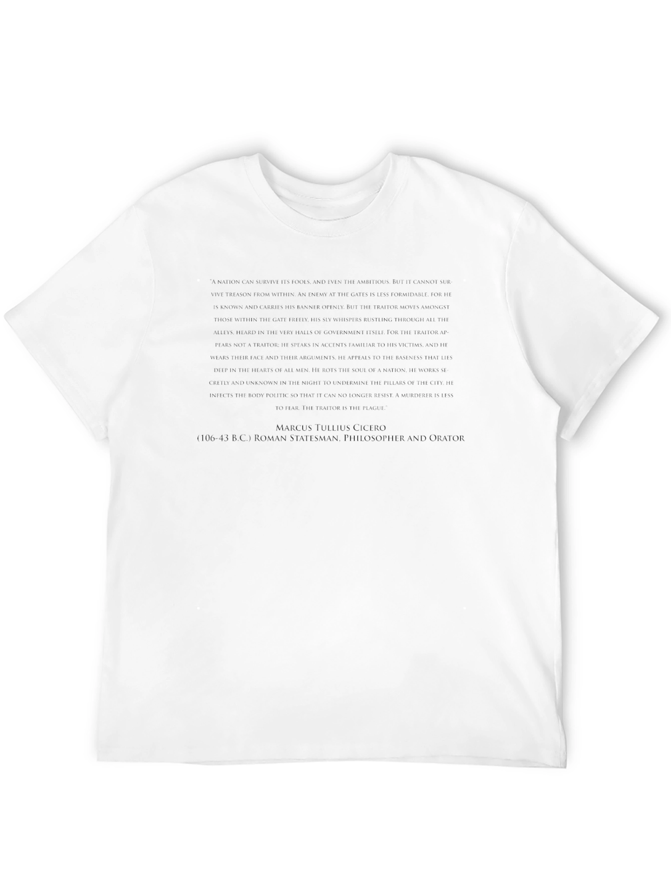 Philosopher Quote Graphic Tee - Black