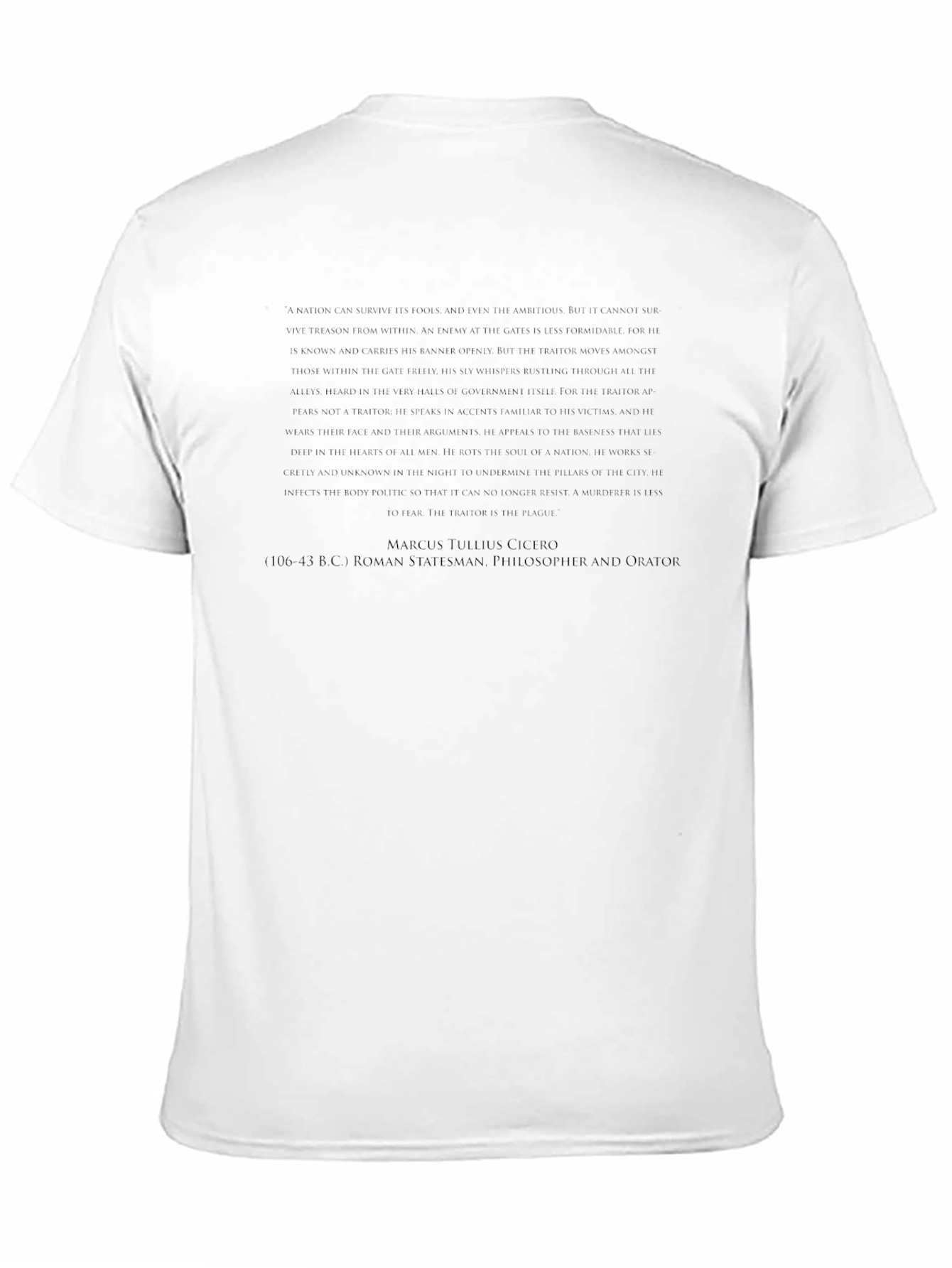 Philosopher Quote Graphic Tee - Black