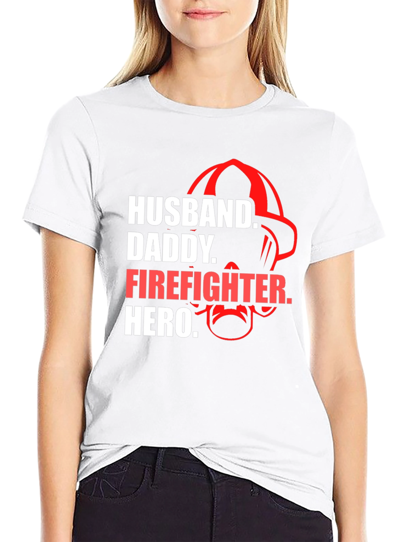 Husband Daddy Firefighter Hero T-Shirt
